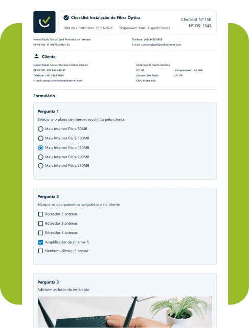 Checklist de Serviços